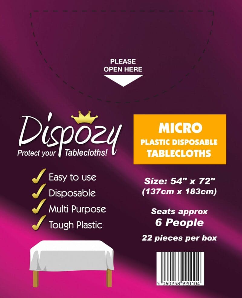 22 Jumbo Pack Dispozy Micro Tablecloths