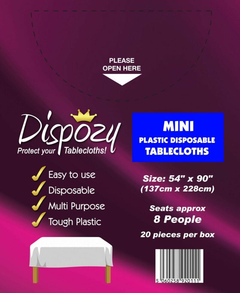 20 Jumbo Pack Dispozy Mini Tablecloths