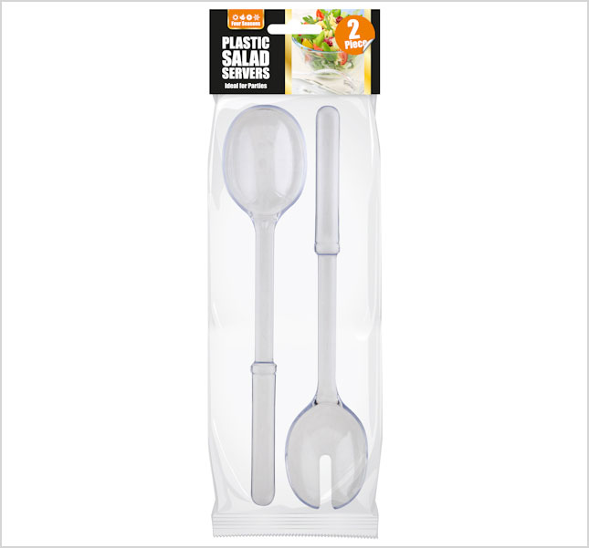Clear Plastic Salad Servers