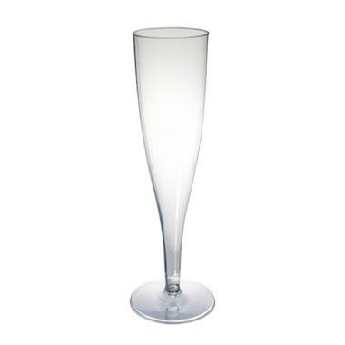 6 Clear Champagne Glasses