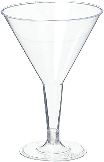 6 Clear Martini Glasses