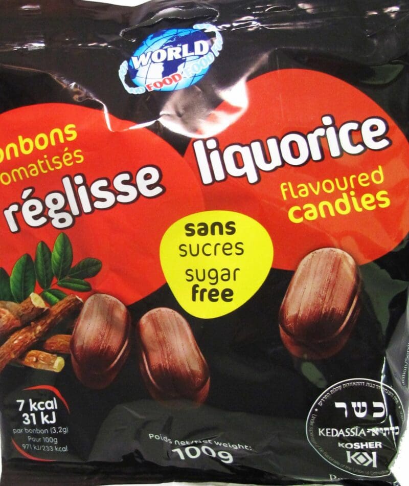 World Food Sugar Free Liquorice Flavoured Candies
