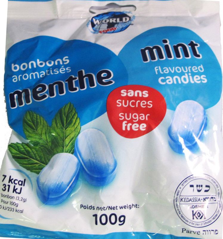 World Food Sugar Free Mint Flavoured Candies