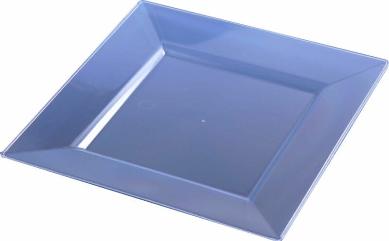 10 Small 8.5" Square Clear Plates