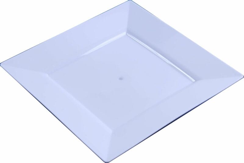 10 Small 8.5" Square White Plates