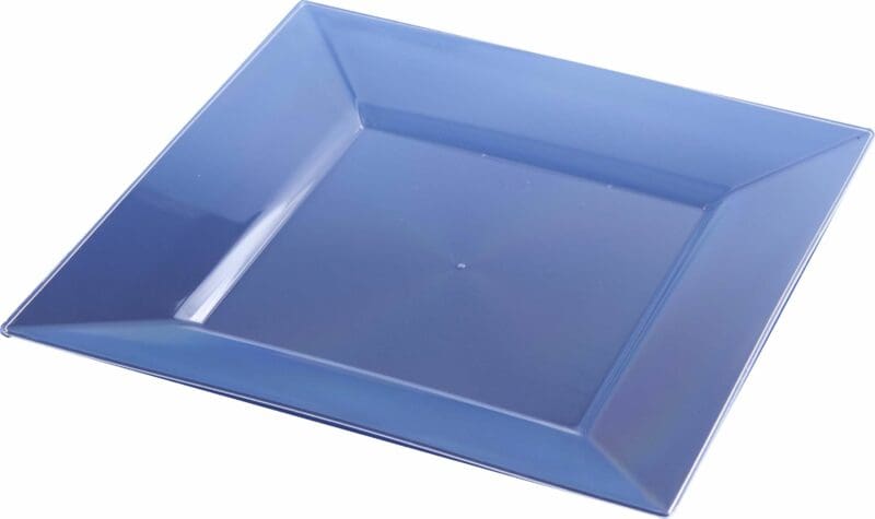 10 Medium 9.5" Square Clear Plates