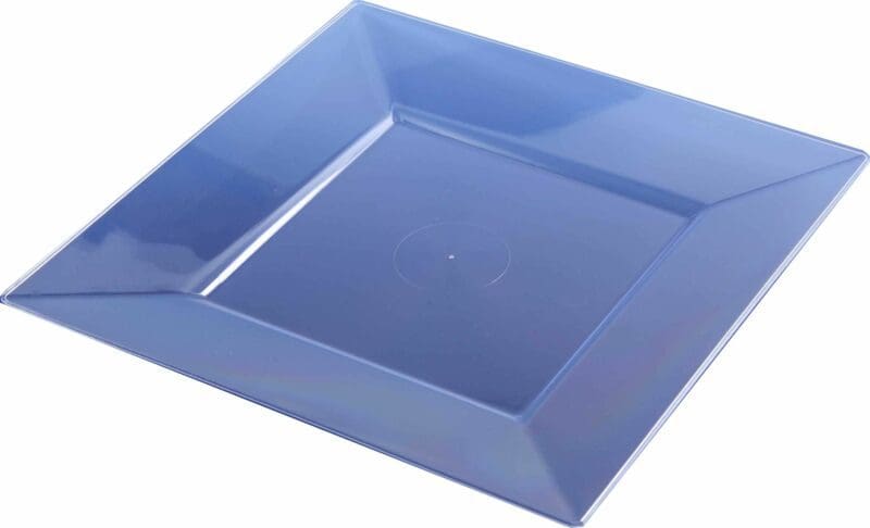 10 Large 10 3/4" Square Clear Plates