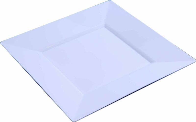 10 Large 10 3/4" Square White Plates