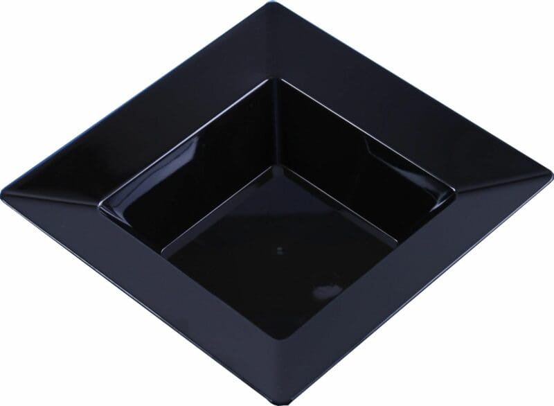 10 Small 5 Oz Square Black Dessert Bowls