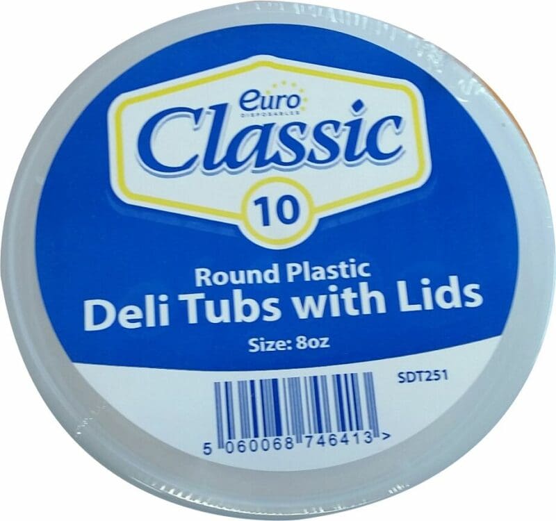 10 x 8 oz Microwave Round Containers