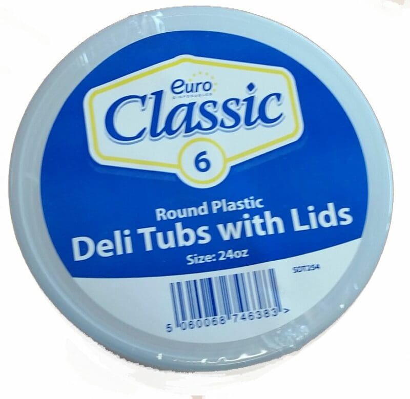 6 x 24 oz Microwave Round Containers