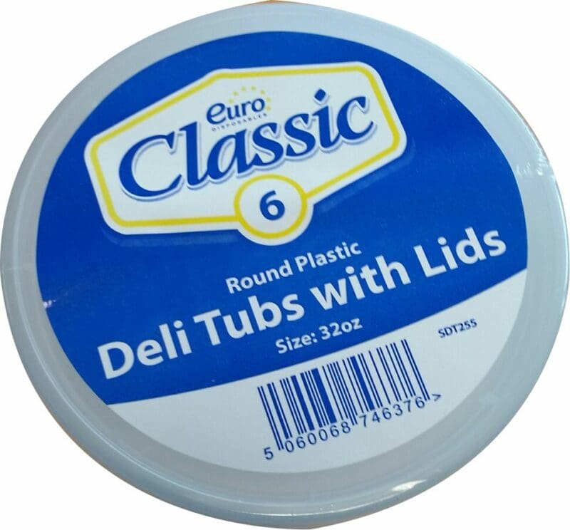 6 x 32 oz Microwave Round Containers
