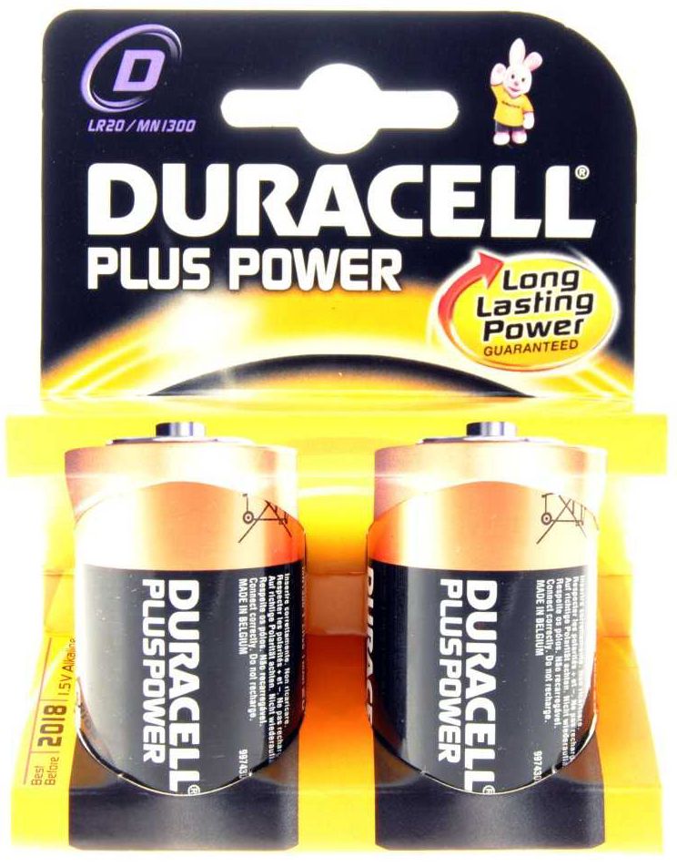 Duracell Plus Power Batteries D
