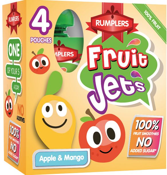 Rumplers Fruit Jet Apple & Mango Pouches