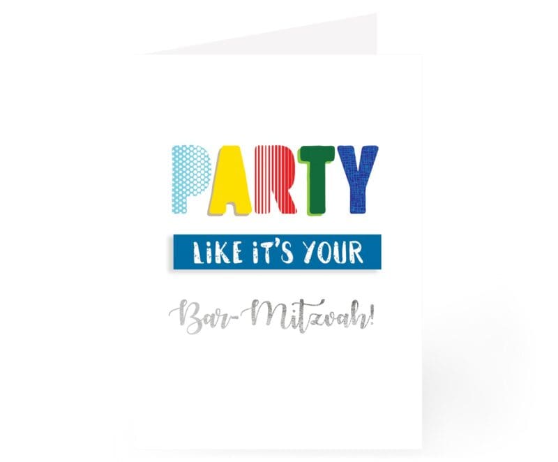 Bar Mitzvah Party Card