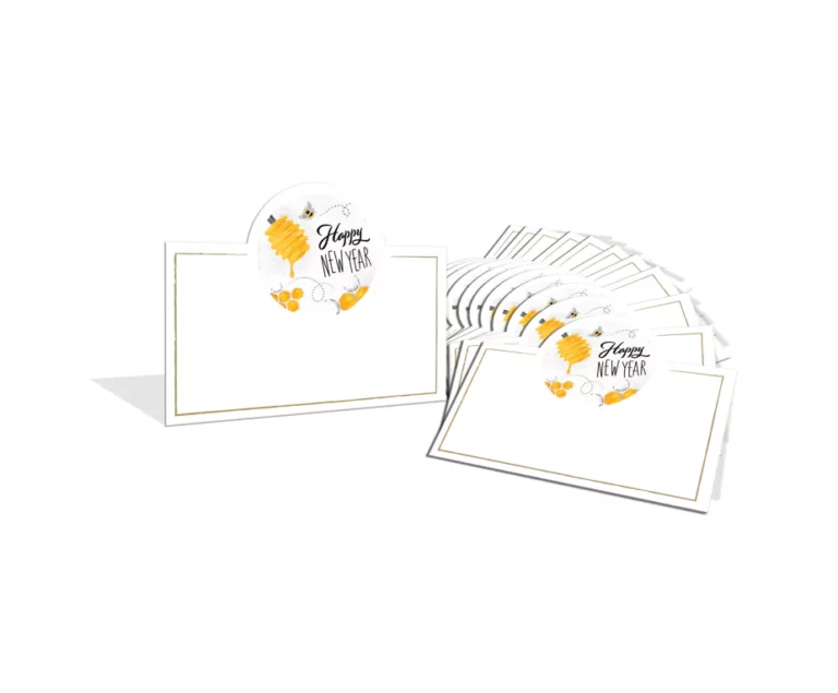 12 New Year Honey Table Seating Cards