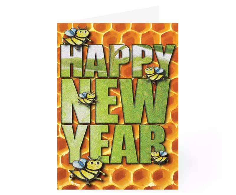 Shana Tova Pack 5 Bee Cards