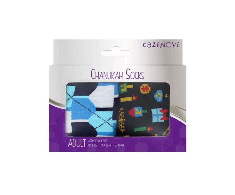 2 Chanukah Adult Socks in Box