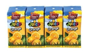 Liebers 4 Mini Passover Orange Juicy Cartons
