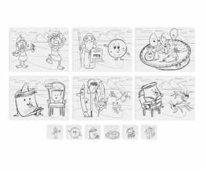 6 Placemat & Coasters for Colouring